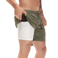 Laden Sie das Bild in den Galerie-Viewer, 2 in 1 Shorts  Sicherheitstasche Fitness-hose
