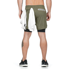 Laden Sie das Bild in den Galerie-Viewer, 2 in 1 Shorts  Sicherheitstasche Fitness-hose
