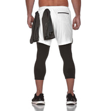 Laden Sie das Bild in den Galerie-Viewer, Herren Fitnessshorts - mit Elasthan Leggings
