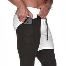 Laden Sie das Bild in den Galerie-Viewer, Herren Fitnessshorts - mit Elasthan Leggings
