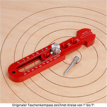 Laden Sie das Bild in den Galerie-Viewer, Kreisförmiges einstellbares Zeichnungskompass Messwerkzeug für Holzbearbeitung

