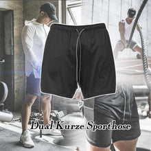 Laden Sie das Bild in den Galerie-Viewer, 2 in 1 Shorts  Sicherheitstasche Fitness-hose
