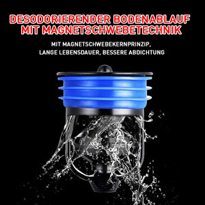 Desodorierender Bodenablauf mit Magnetschwebetechnik