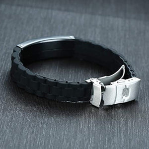 Silikon und Edelstahl Armband