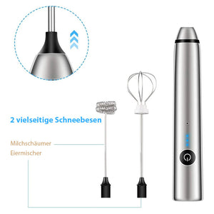 Handheld 2 in 1 Elektrischer Schneebesen & Milchaufschäumer