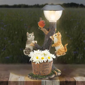 Katze und Hund LED-Lichtstatue