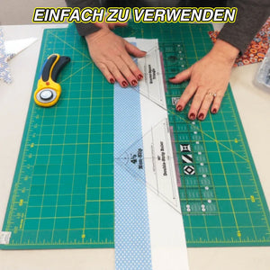 90° Quiltlineal mit Doppelstreifen aus Acryl