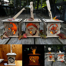 Laden Sie das Bild in den Galerie-Viewer, Horrorfigur Jack Lantern Holzdekoration
