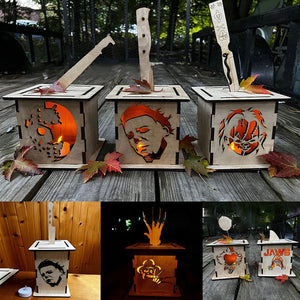 Horrorfigur Jack Lantern Holzdekoration